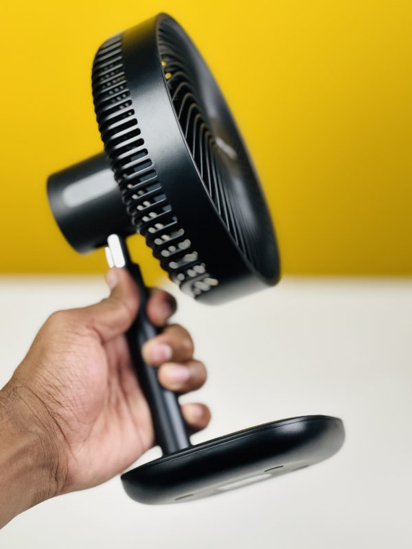 Awei F23 Portable USB Rechargeable Desk Fan (4000mAh)- Black Color - Image 3